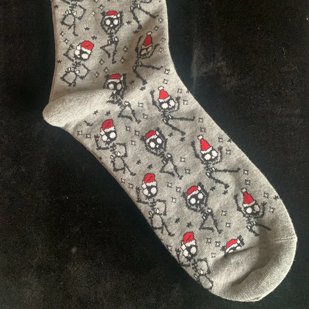 Santa Skeleton Socks